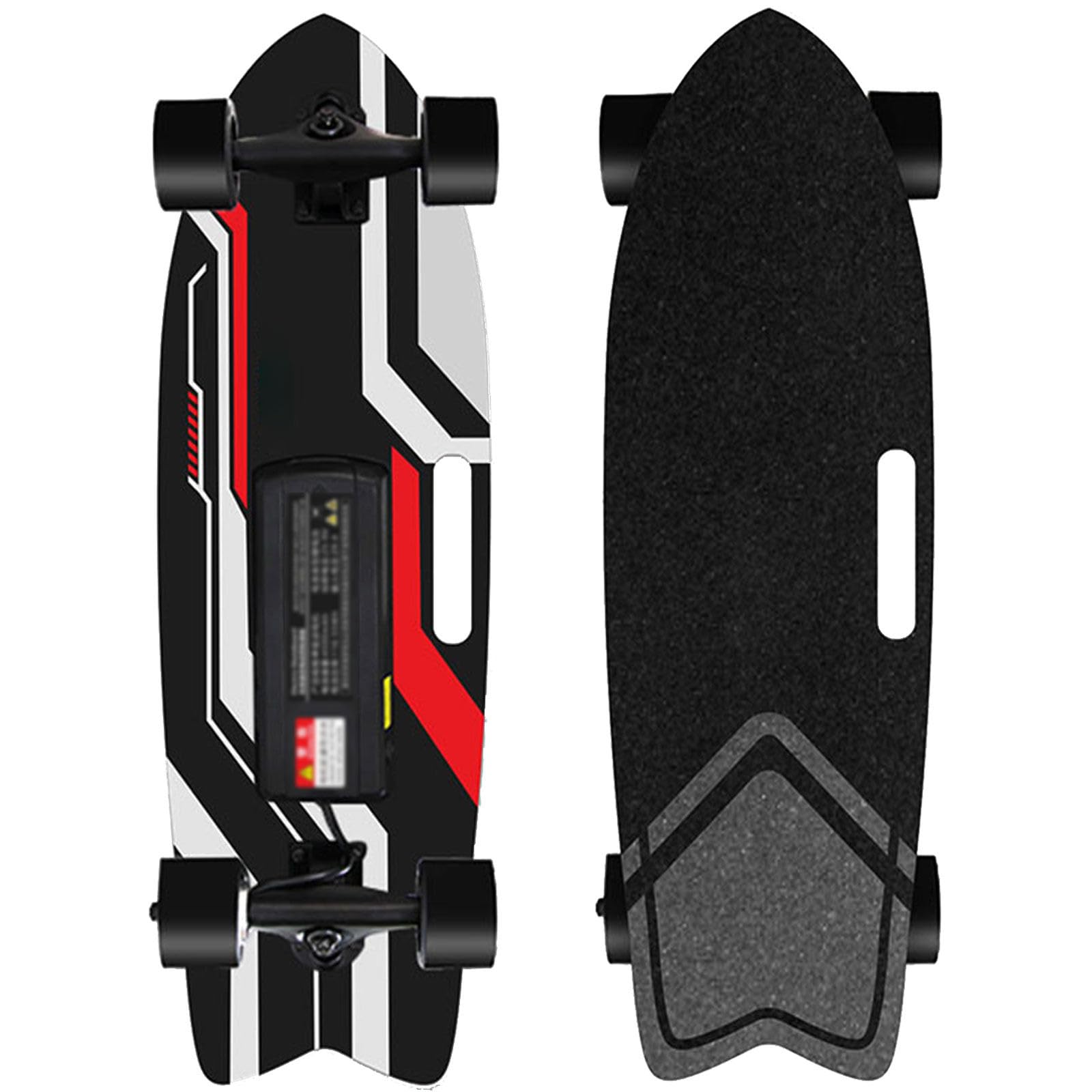 Skateboard électrique, Longboard électrique en érable 7 Plis, pour Adultes, télécommande sans Fil, Vitesse maximale Jusqu’à 22–40 km/h, capacité de Charge de 80-150 kg Single-Drive-15km