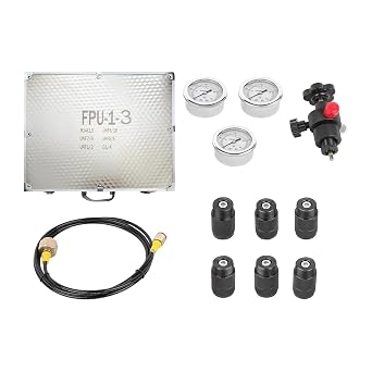 Hydraulic Accumulator Nitrogen Charging Filling Kit Gas Valve Nitrogen Pressure Test Kit Gas Charging Tools for Pneumatic Tools, Air Compression Systems