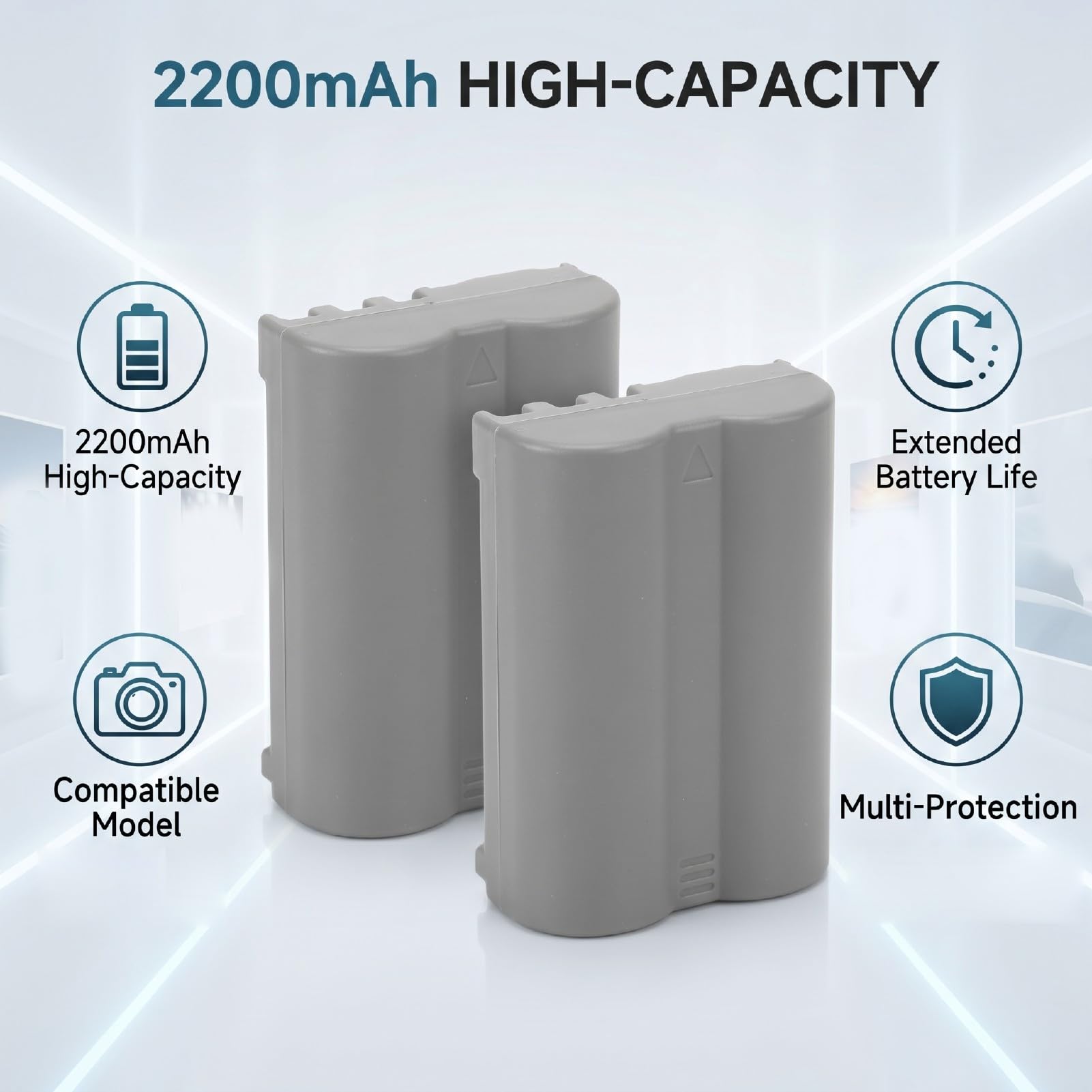 Cryfokt Batteria per Fotocamera Agli Ioni di Litio da 2200 MAh