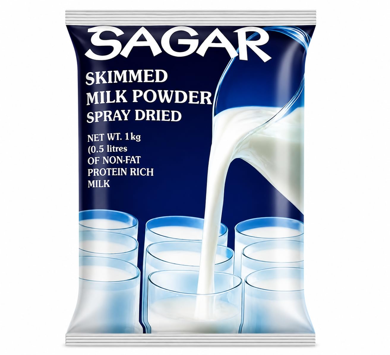 Sagar Spray Dried Skimmed Milk Powder | High Protein | Low Fat | Ideal for Tea, Coffee, Desserts & Baking | 1 kg-image-7
