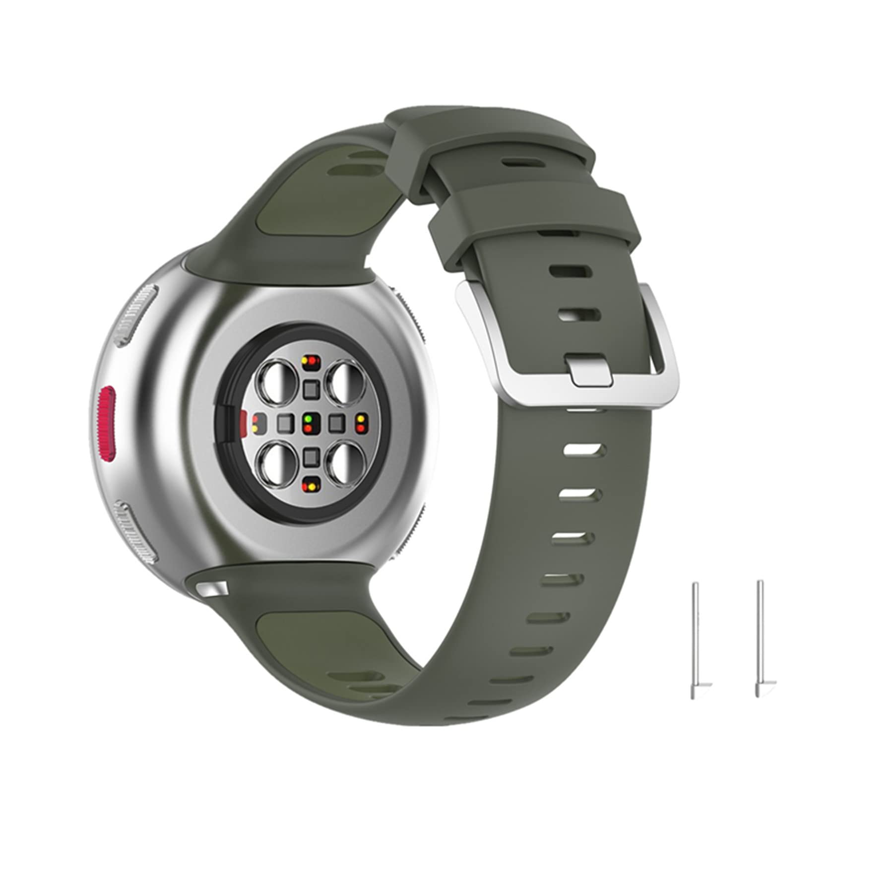 Muovrto Strap for Polar Vantage V2,Soft Silicone Wristband Replacement Band Watch Strap Bracelet Watch Strap Sport Watchband (Official Army Green)