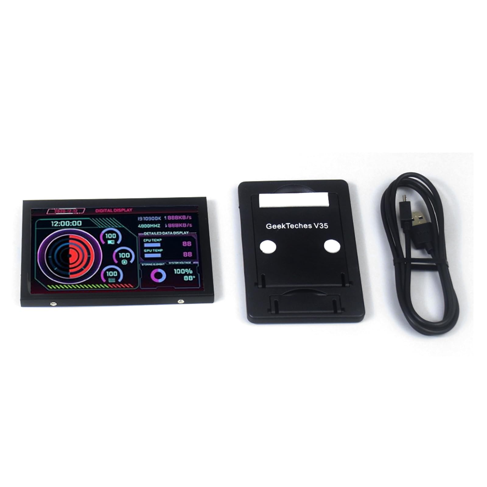 12,7 cm (5 Zoll) USB-Bildschirm, PC-CPU-GPU-Datenmonitore, Computer-Temperaturanzeige, PC-Panel