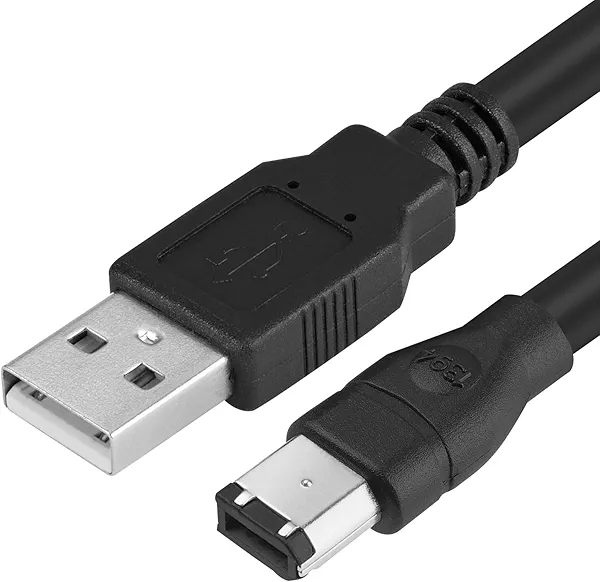 Firewire to USB Adapter Cable 6-Pin IEEE 1394 Male to USB 2.0 Male Converter Firewire 400 1394-a to USB A Connector Cord for Printer Scanner Hard Disk (Not Compatible with Sound Card)
