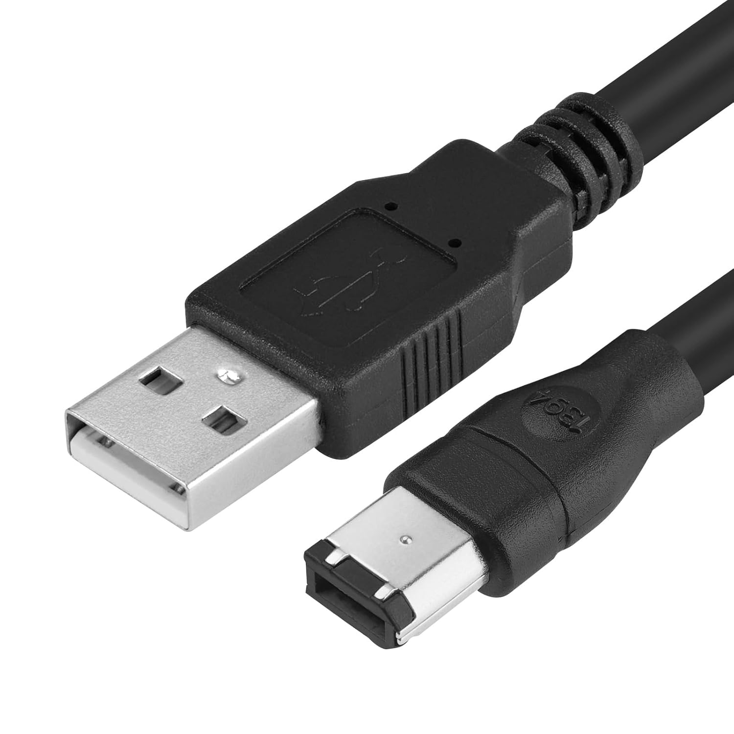 Firewire to USB Adapter Cable 6-Pin IEEE 1394 Male to USB 2.0 Male Converter Firewire 400 1394-a to USB A Connector Cord for Printer Scanner Hard Disk (Not Compatible with Sound Card) 5.9FT USB M/6-Pin 1394 M USB to 6-Pin 1394