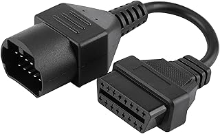 17 pinos para 16 pinos conector adaptador obd2 cabo de scanner de diagnóstico, 12 v-24 v cabo adaptador de conector de ferramenta de diagnóstico para mazda