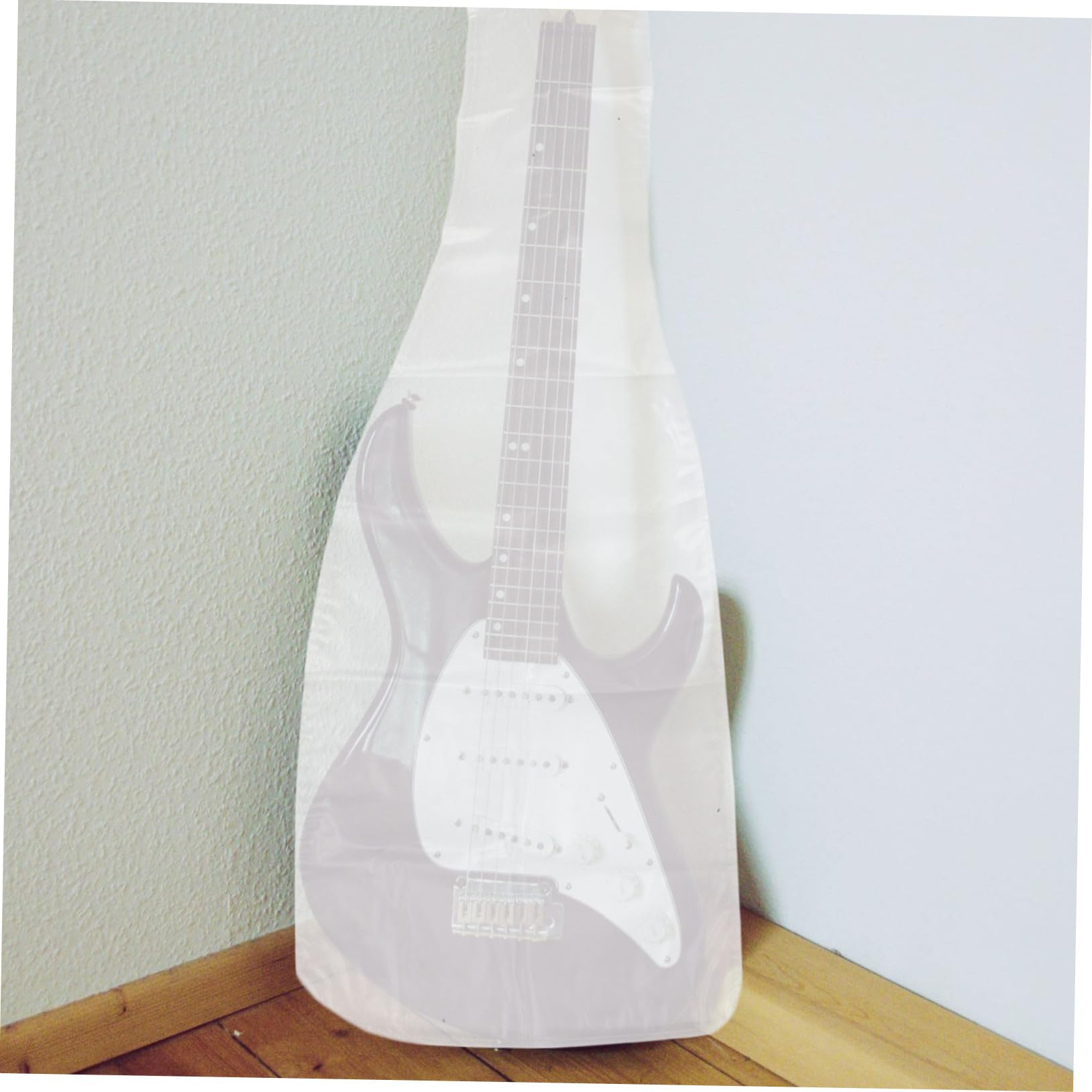 Housse de Protection Translucide PVC Dépoli Réutilisable pour Basse et Guitare Anti-Poussière, Étanche, Maison