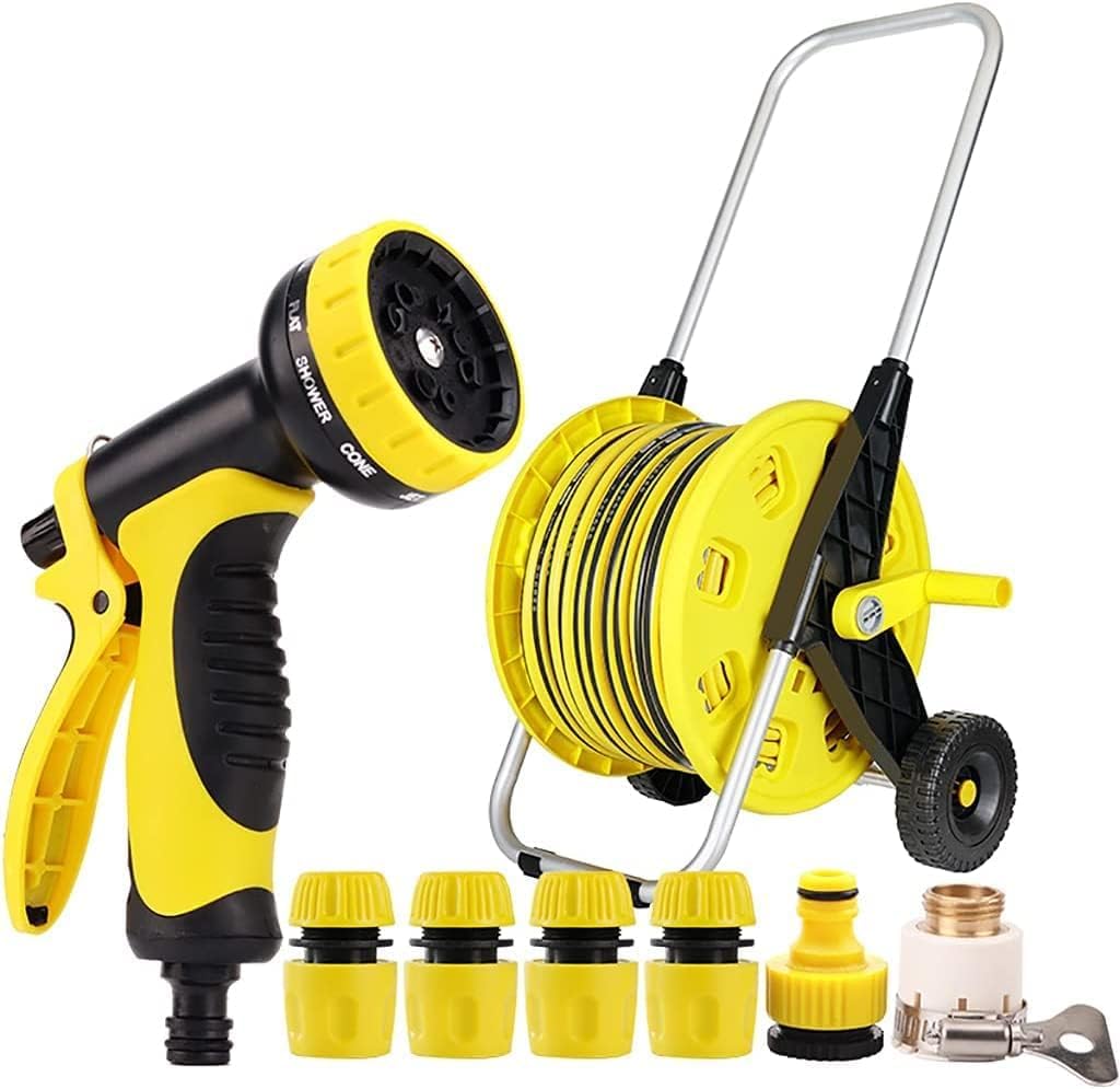 Carrete de Manguera portátil, Carrito con Ruedas for jardín, Patio y césped.(35M Hose)