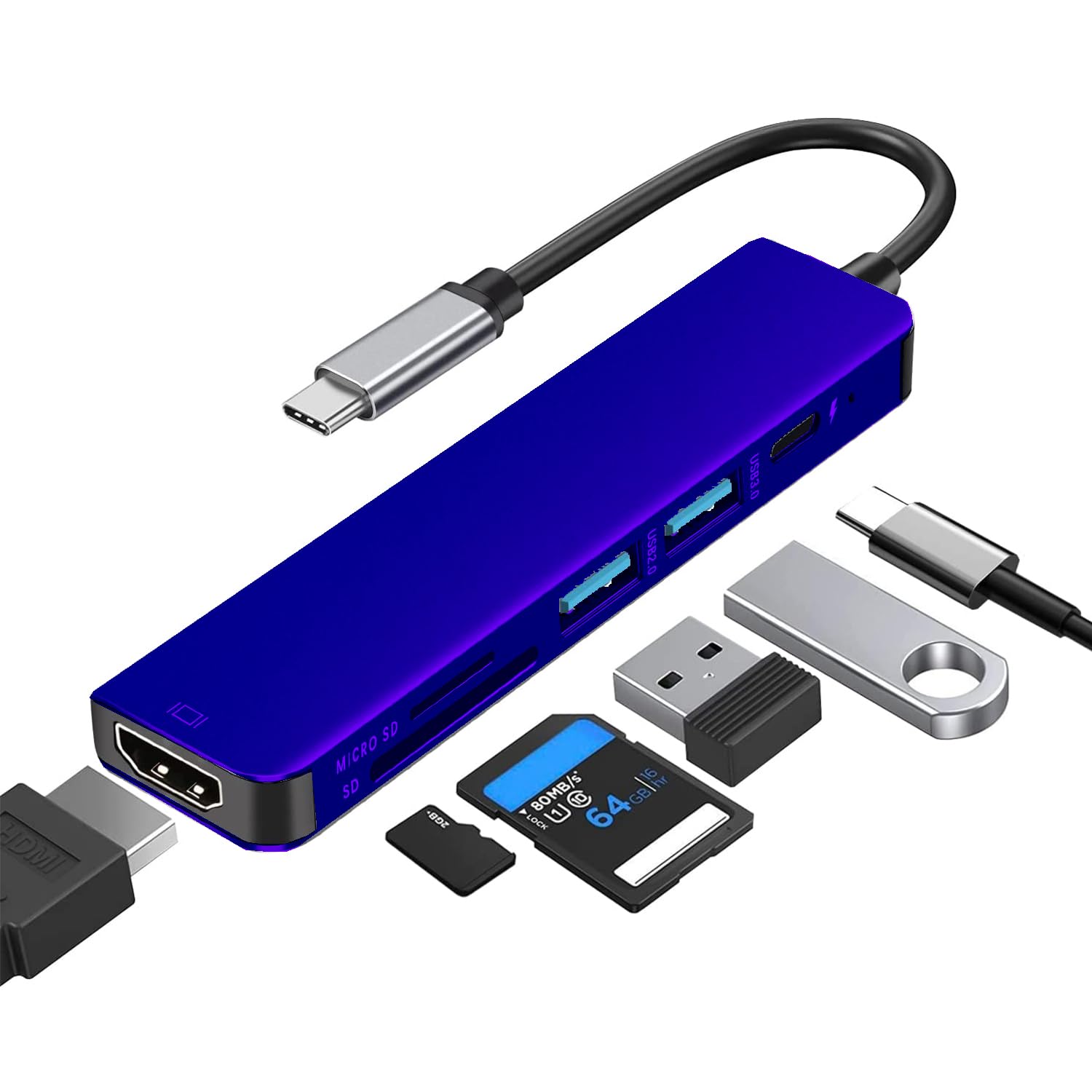 MOKAさん専用　ハブ6個セット Amazon | USB C ハブ USB ハブ USB ウルトラスリム 6-in-1 マルチ