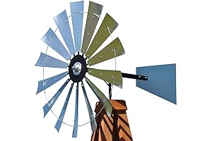 47-Inch Windmill Blades and Tail Kit for 15-Foot Tall Decorative Windmill