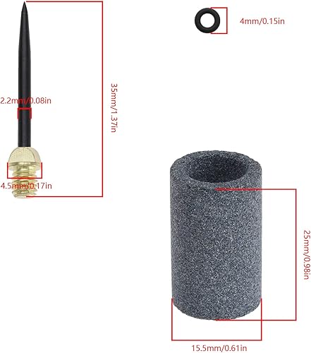 Miniatura 4 de The Lord of the Tools 18 puntas de dardos de acero y 50 anillos de goma de dardos y 2 sacapuntas de dardos de hilo 2BA accesorios de equipo de