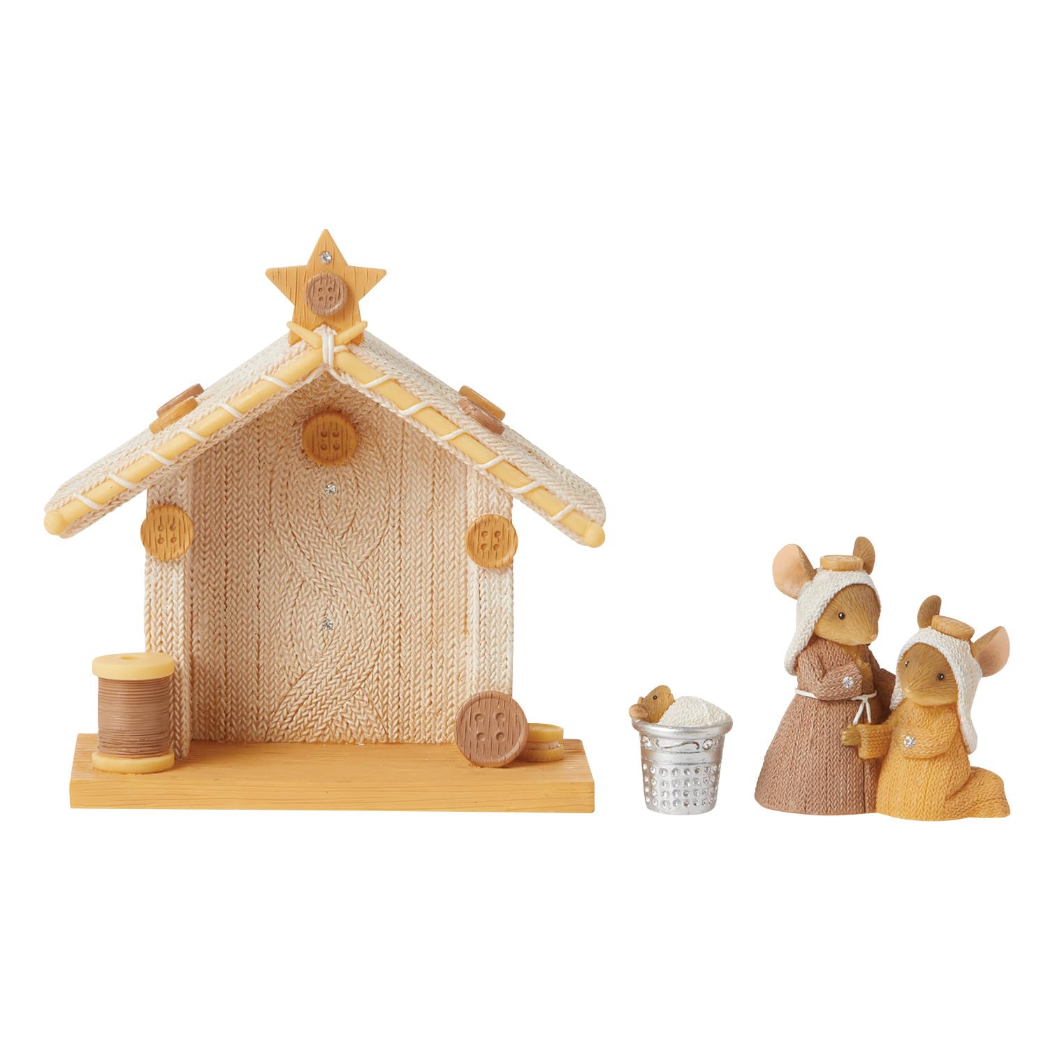 Enesco Tails with Heart Christmas Knitivity The Holy Family Figurine Set, 4.33 Inch, Multicolor