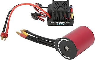 VGEBY Brushless Motor and Esc,S3650 2300V Brushless Motor + 60A Brushless ESC Combo RC Car Parts Multiple Protection for 1/10 Remote Control Car Car Model Accessory