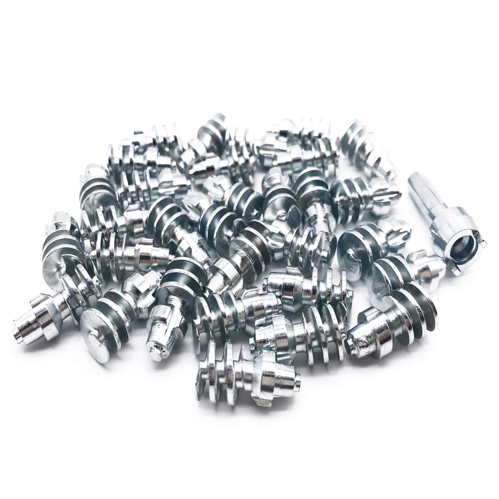 Screw in Tire Stud,Spikes for tire,Marrkey 100PCS Steel Body Carbide Tips [Security Anti-Skid] Wheel Tyre Snow Tire Spikes for Haul Trucks Cranes