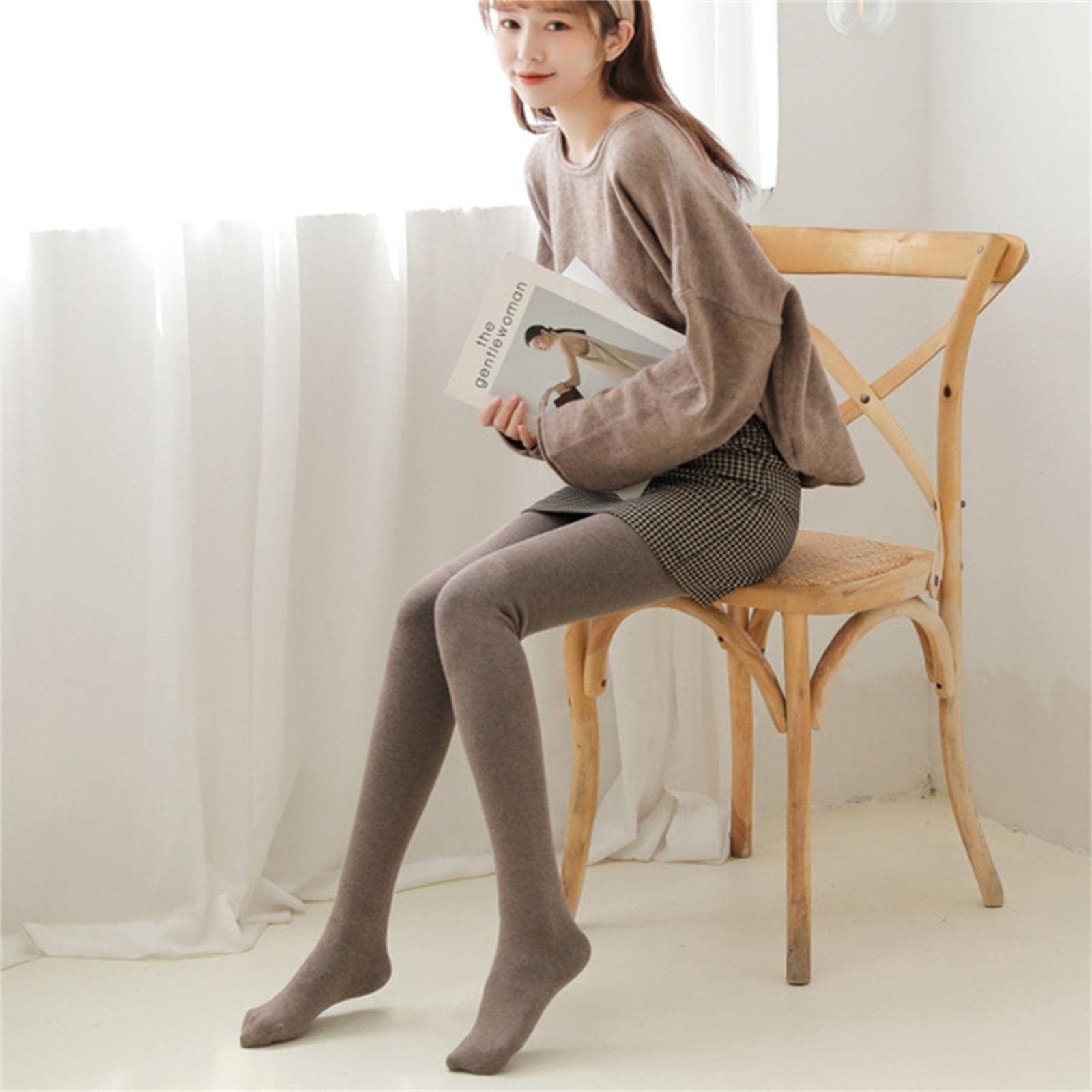 Collant da Donna Full Foot Caldo Cashmere Spesso Inverno Donne Invernali Collant Senza Piede