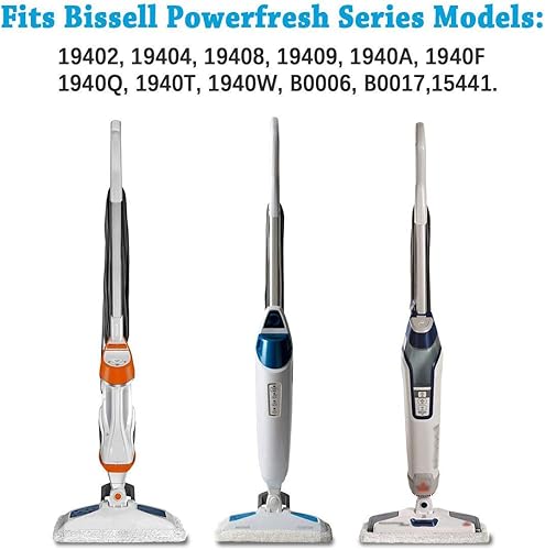 Miniatura 4 de ConPus Paquete de 2 almohadillas de repuesto para trapeador de vapor Bissell Powerfresh serie 1940 1440 1544, modelo 19402 19404 19408 1940A 1940Q