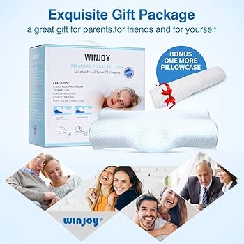 Amazon｜Winjoy 形状記憶フォーム枕 睡眠用 整形外科的睡眠枕 首