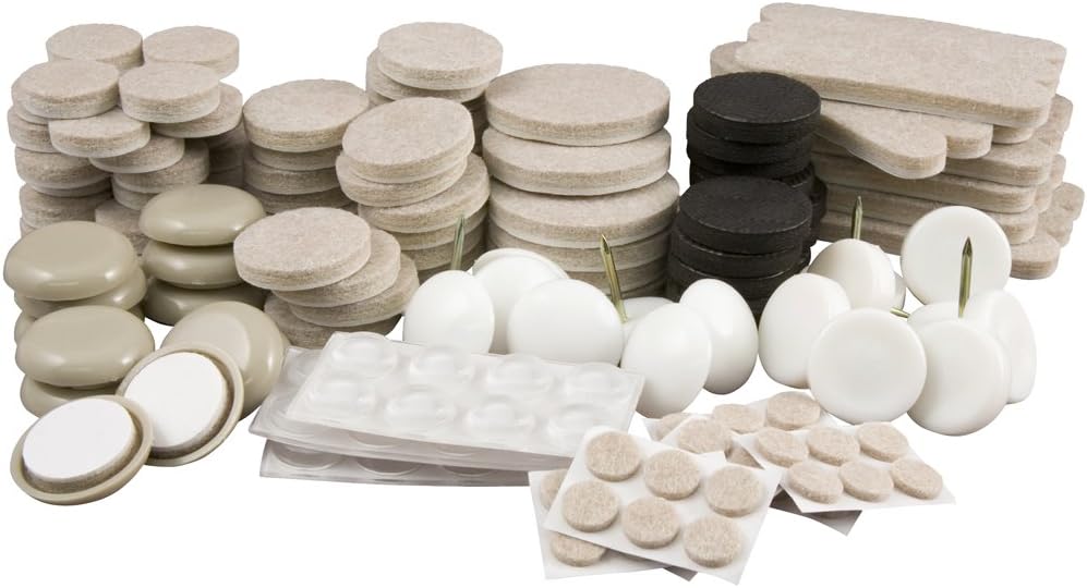 SoftTouch 4500095N Multi-Surface Hardwood & Carpet Protection Value Kit, Brown, 180 Pieces