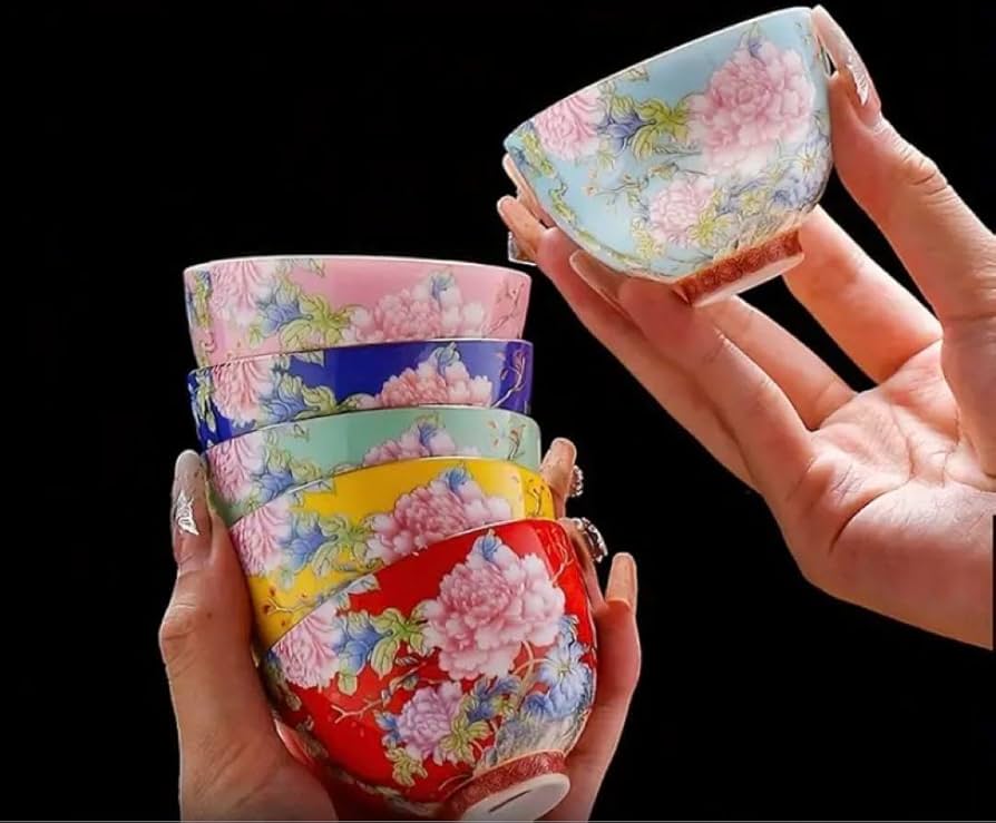 Amazon.co.jp: 茶器セット カラフル 6つセット 陶器 台湾