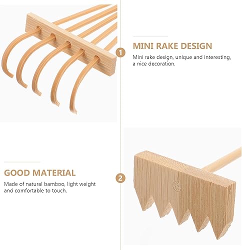 Miniatura 4 de SUPVOX 3 piezas mini rastrillos herramienta Zen jardín arena bambú mesa meditación Feng Shui decoración