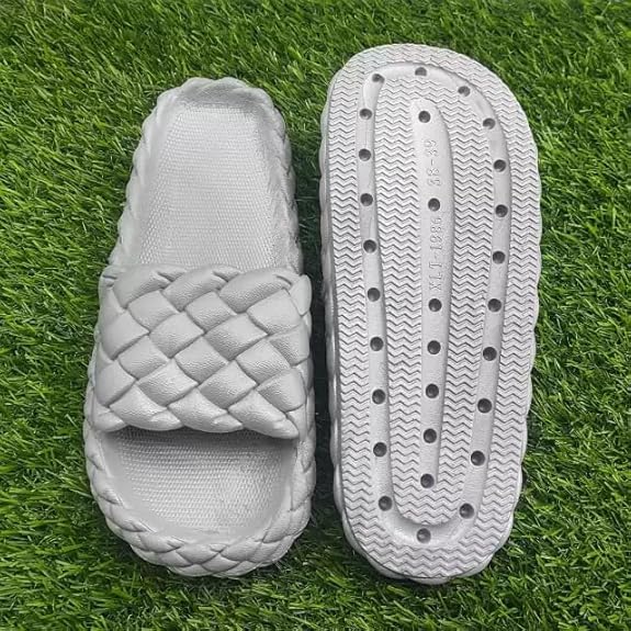 Image of Women's Anti-Skid Comfort Slippers | Soft Cushioned Eva Footbed Lightweight Slides for Summer | Girls Platfoam Slip-On Footwear for Home Indoor & Outdoor Use Flip Flop