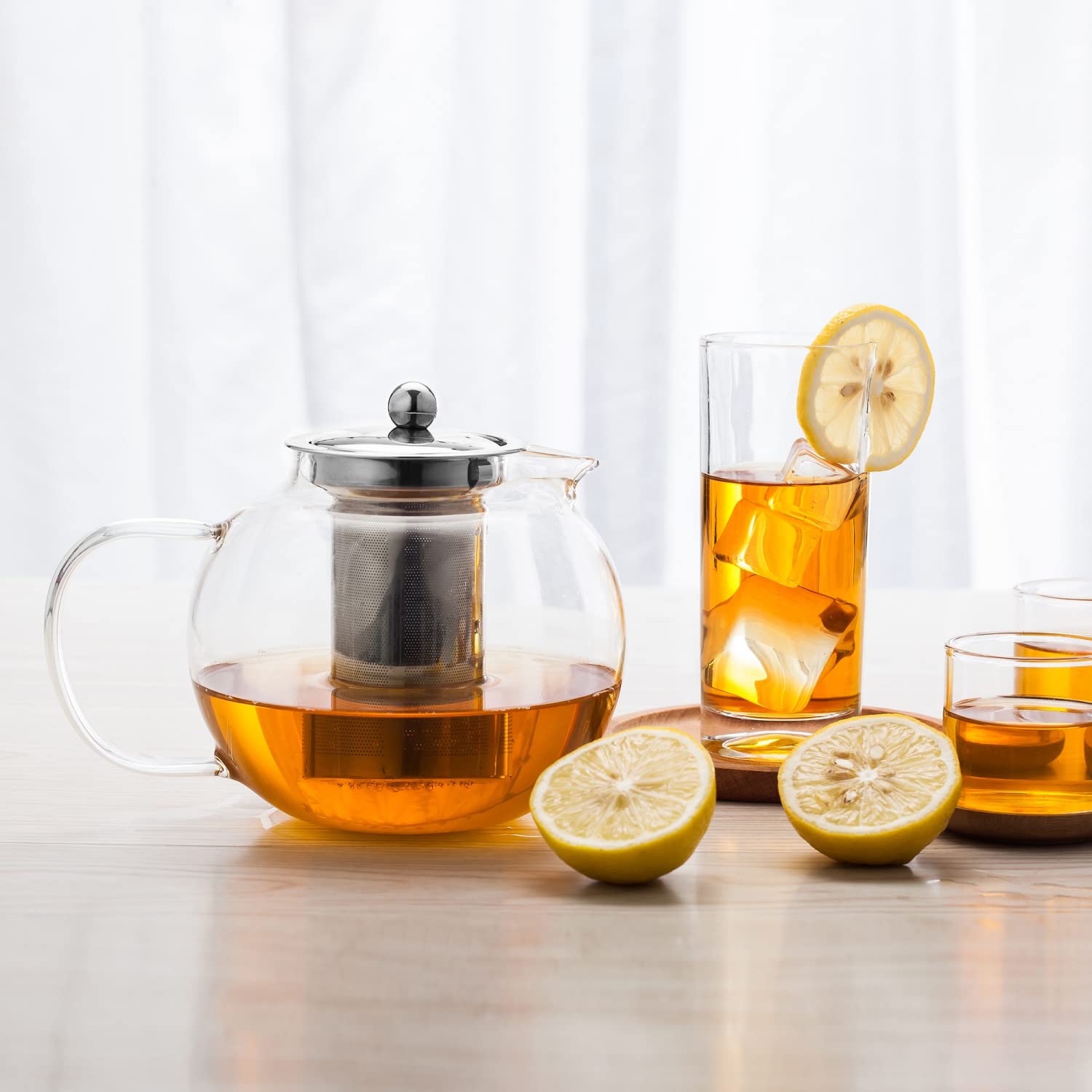 Buy OBOR Glass Teapot with Removable Infuser, Stovetop Safe Kettle