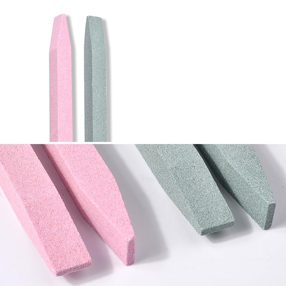 Bimsstein-Nagelfeilen, Nagelhautentferner, Fingernagelschleifstäbchen, Nagelhautschieber für Zuhause, Salon, 6 Stück