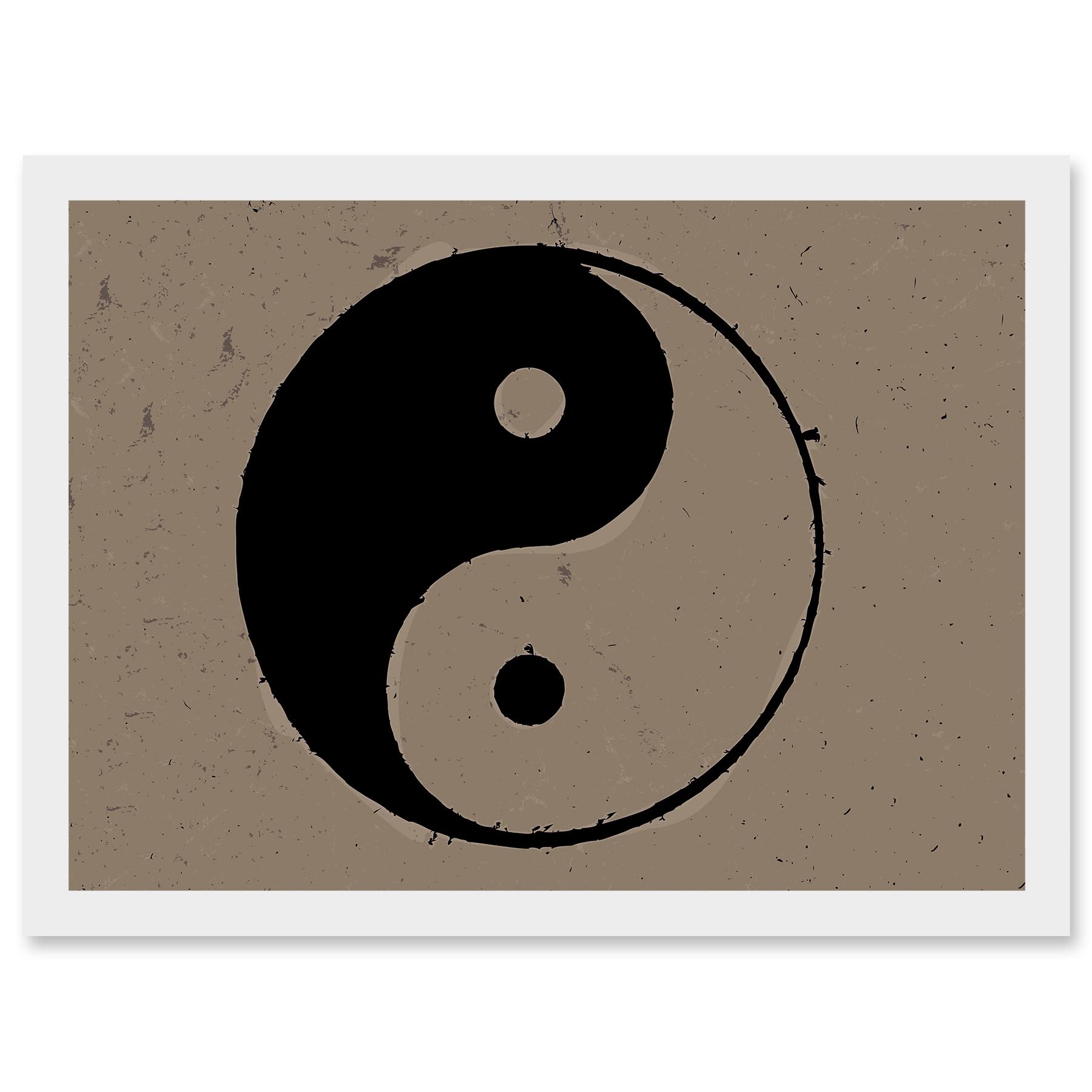 Artery8 Taoist Philosophy Yin Yang Black White A4 Artwork Framed Wall Art Print