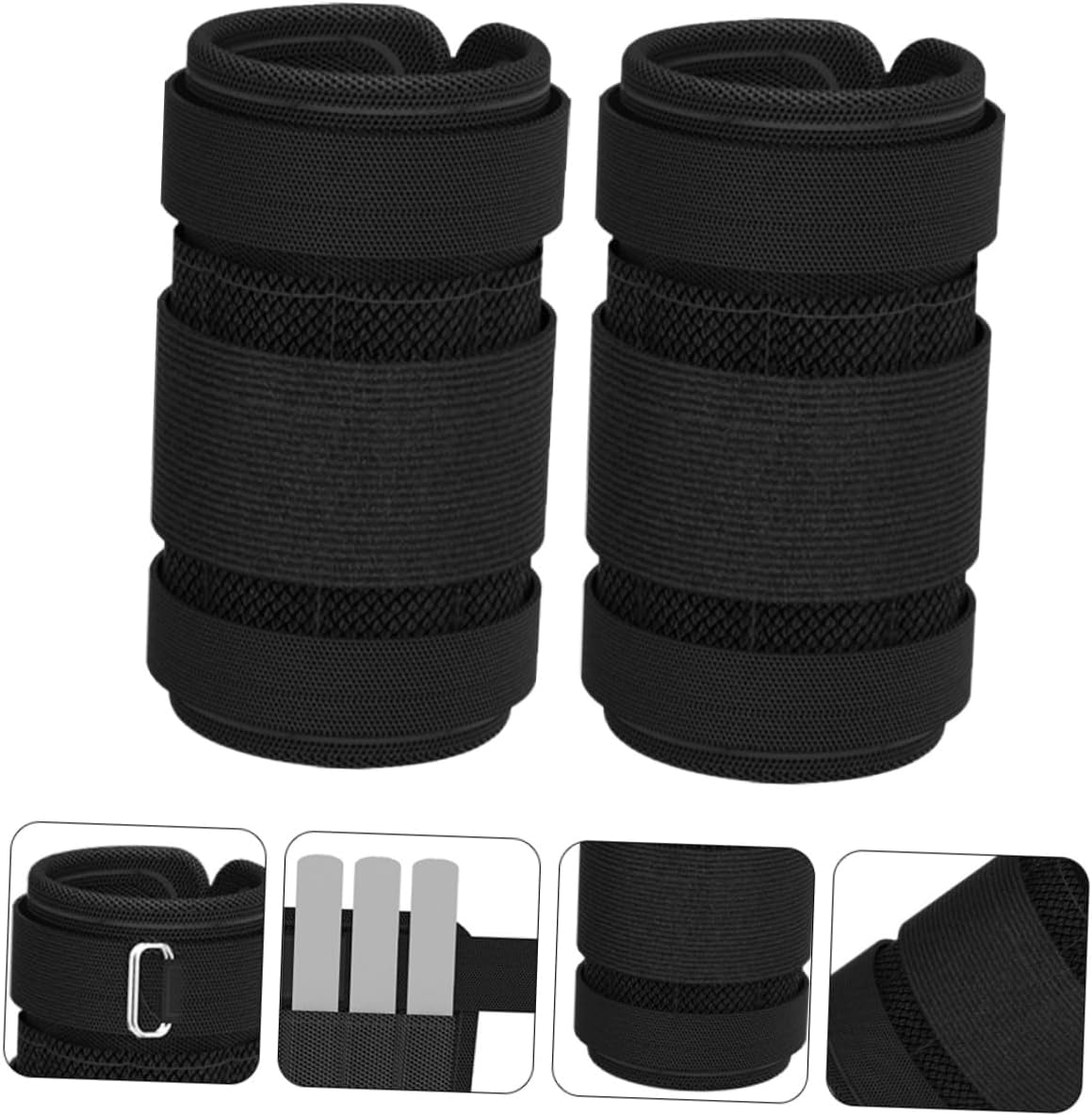 Mipcase Ankle Weights for Men Adjustable 1 Pair of Steel Plate Leg Weights Running and Aerobics Fitness Accessories