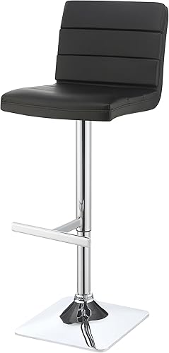 Miniatura 7 de Coaster Home Furnishings Bianca 120695 Taburete tapizado ajustable negro (juego de 2)