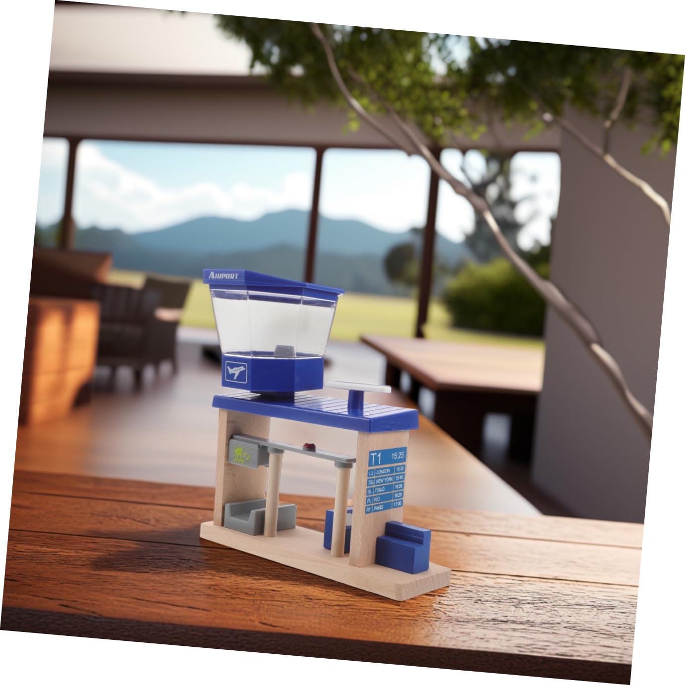 Giocattolo Pista Aeroporto in Legno e Plastica per Bambini 1 Pz | Accessori Scena, Design Unico, per Asili e Casa, Stimola Ragionamento e Creatività, Adatto al Gioco Creativo