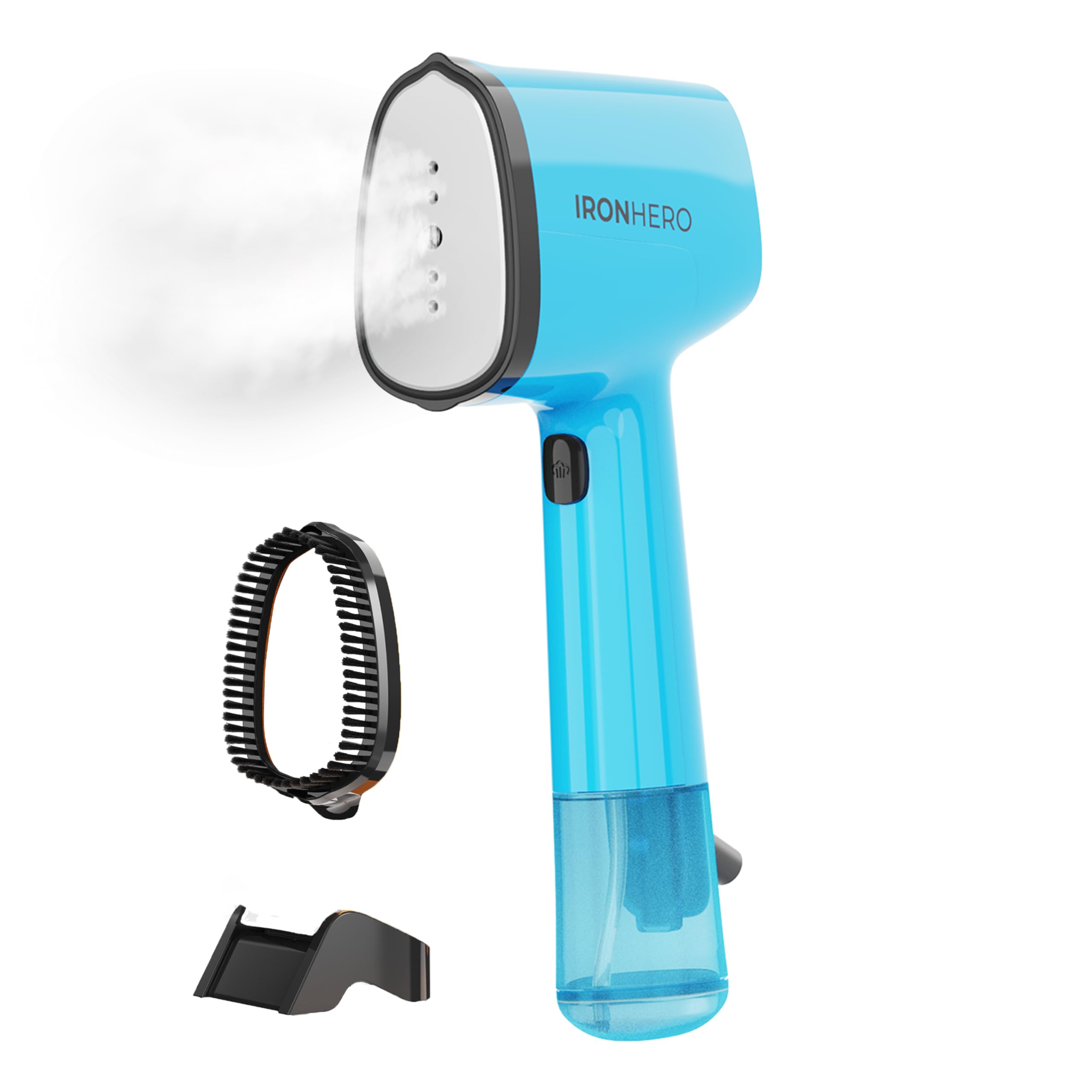 Cecotec Plancha Vertical Suela Cerámica IronHero V-1500 Essential Blue, Potencia 1500 W, Vapor continuo 25g/min, Calentamiento rápido, Desinfecta, limpia y cuida tus prendas, Suela revestida cerámica