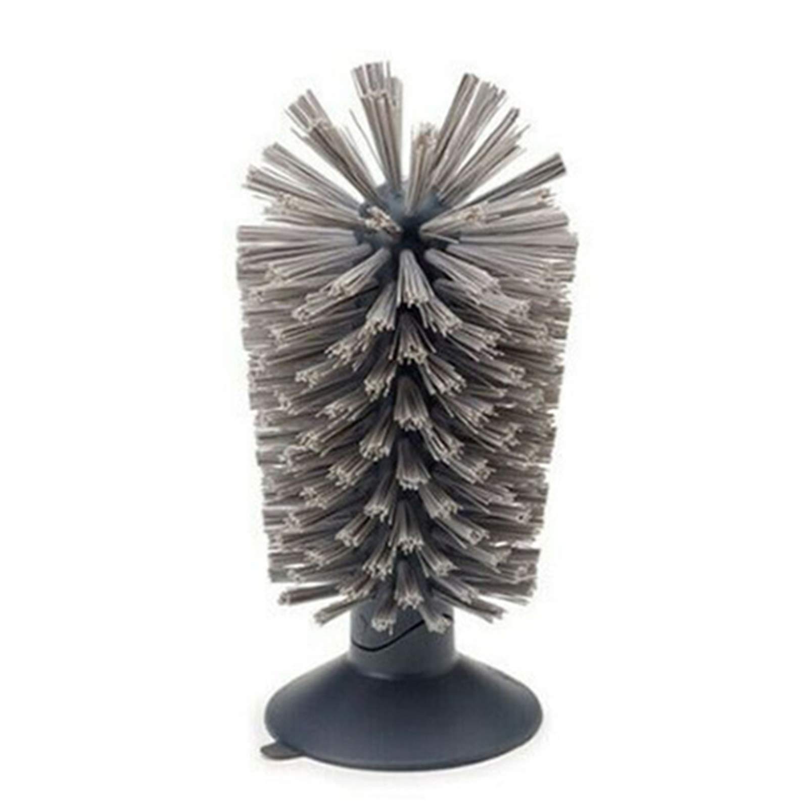 Chahu Black Kitchen Vertical Suction Cup Sink Cup Brush Glass Cleaning Brush Scrub Kitchen Bottle Cleaning Washing Brush-Up