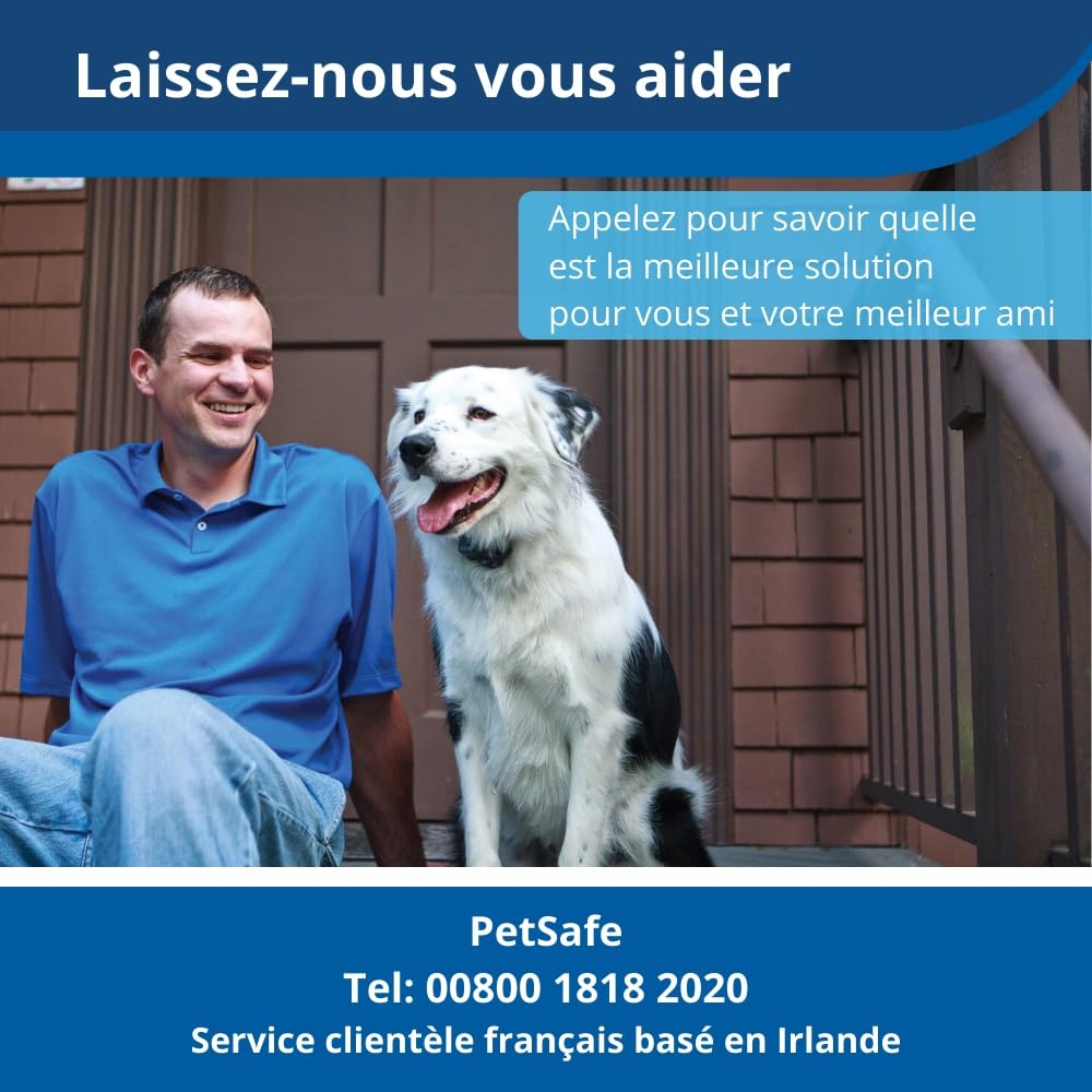 PetSafe Stay & Play Compact Wireless Pet Containment System with Rechargeable Collar, LCD Screen for Adjustable Circular Perimeter, up to 3,000 m², Suitable for All Your Pets, Portable System