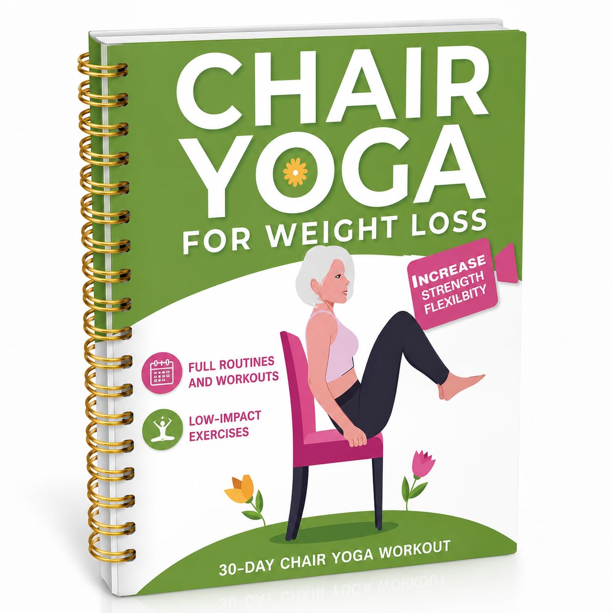 Lumina Co Chair Yoga for Weight Loss Book, Seated Routines for Beginners