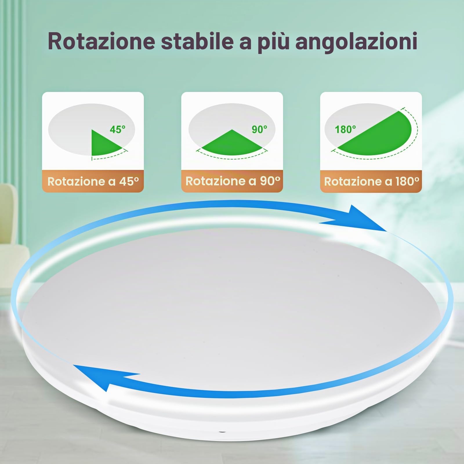 YJINGRUI Piatto girevole elettrico da 60 cm, piatto girevole elettrico per fotografia, piatto girevole con telecomando, portata 150 kg, angolo di velocità e direzione regolabili (bianco)