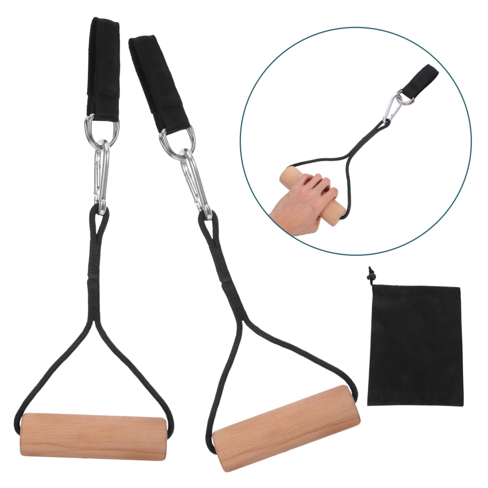 Anillas Gimnasia de Madera para Entrenamiento de Anillas Portátiles para Ejercicio de Brazos y Muñecas Equipamiento Fitness para Gimnasio y Casa