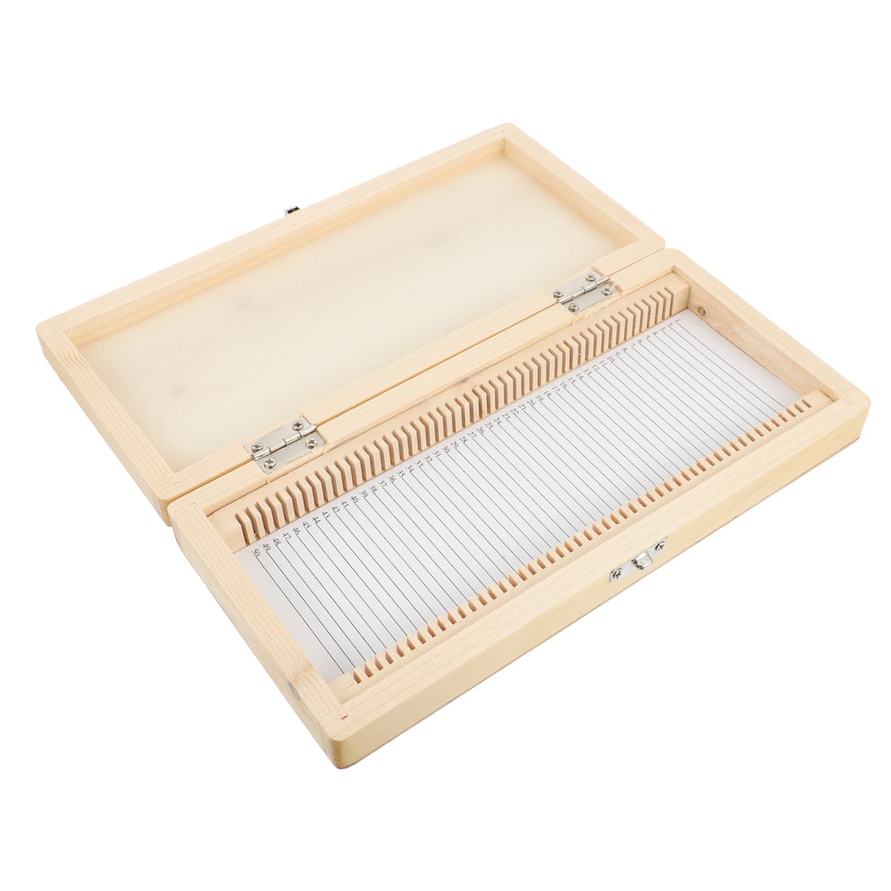 Boîte de Rangement pour Lames de Microscope 50 Lames Métal Nickelé Serrure