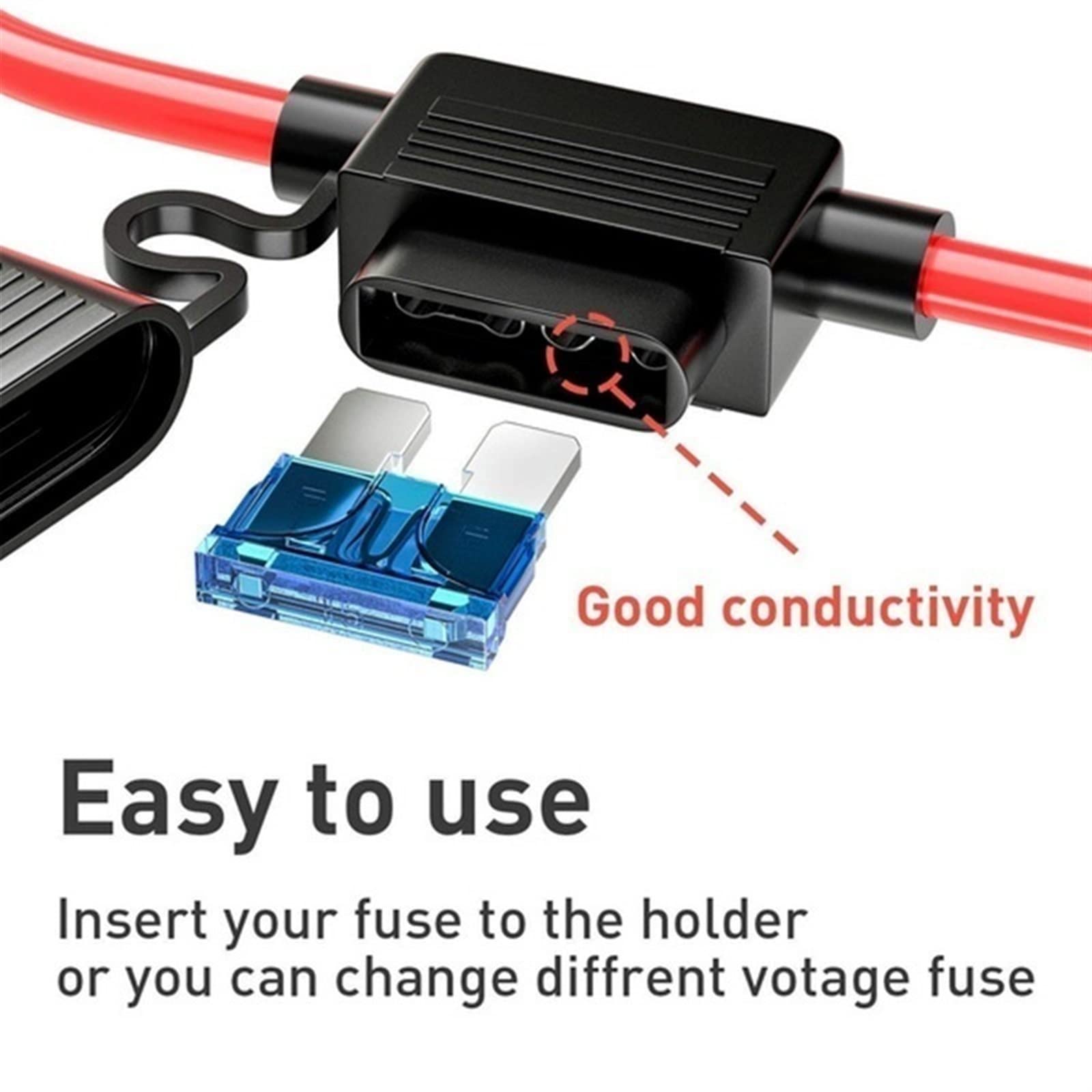 5 pièces Voiture Porte-fusible en Ligne Porte-fusibles Prise de Courant Mini Type de Lame étanche Auto Accessoires pièces de Rechange 12V 30A
