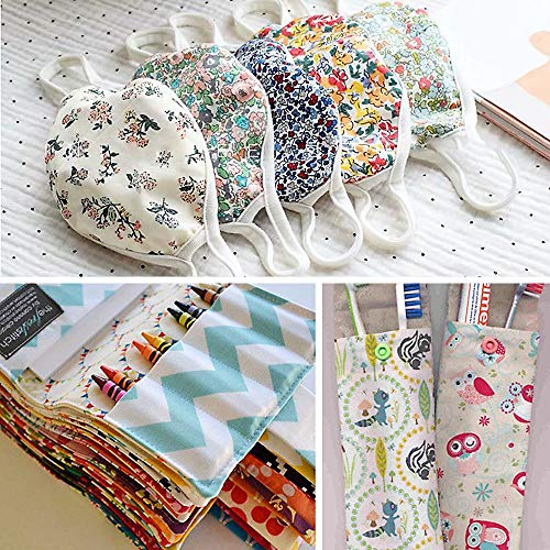 Tissu coton pour masque couture patchwork Elinala bricolage 7 pcs - 6