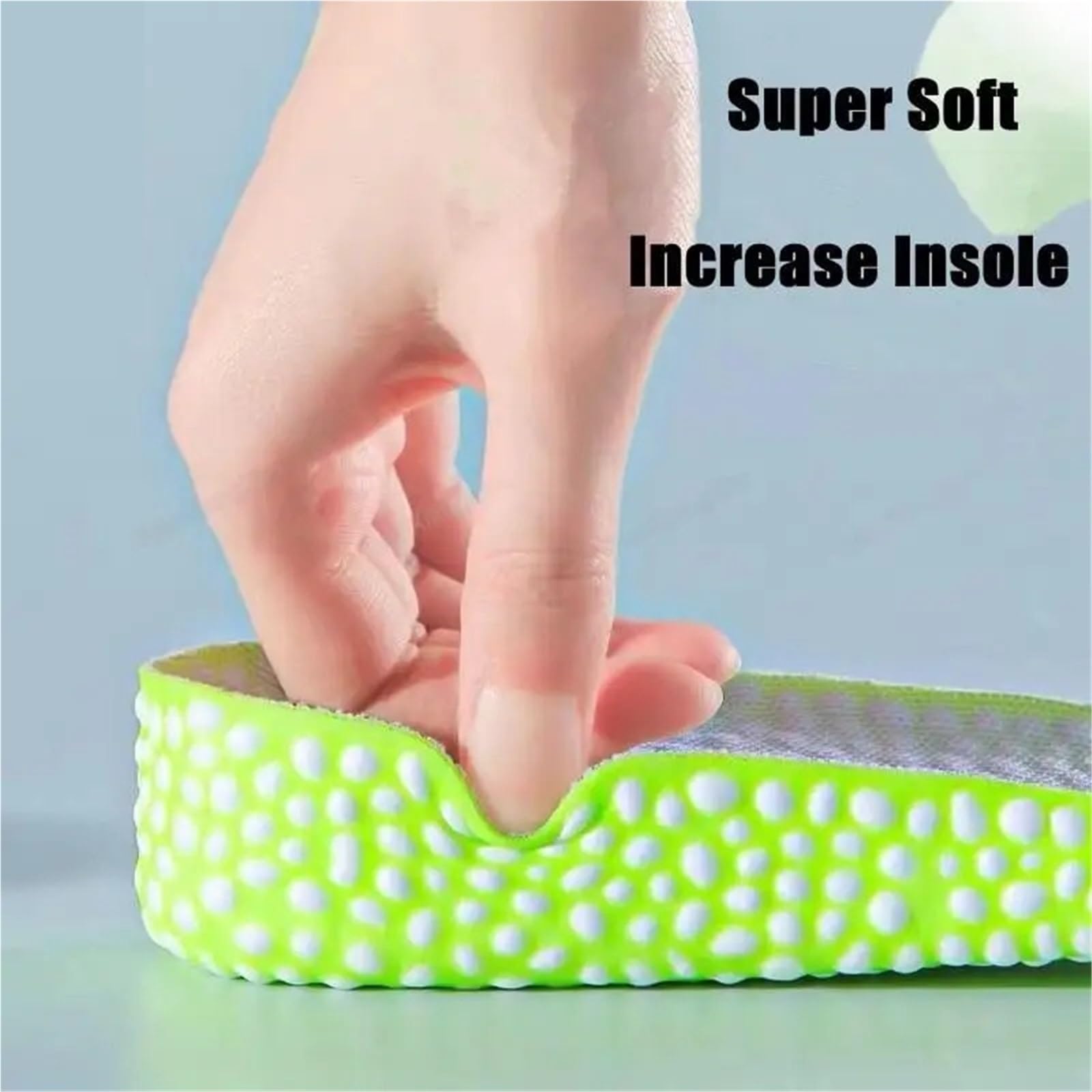 Plantillas Altura Hombre Plantillas Suaves For Zapatos De Hombre Y Mujer, For Aumentar La Altura, Cómodas For Correr, Deportivas, 1,5 A 3, Cm(2.5CM-Green,EU35-36)