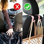 Car Seat Hooks 4 Pack - 55lb Heavy Duty Headrest Hook,Pink - Image 3