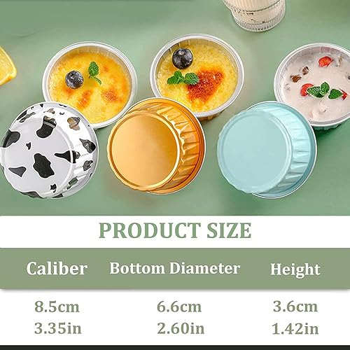 Miniatura 5 de Vasos redondos reutilizables de papel de aluminio, tazas de aluminio para hornear con tapas, molde para cupcakes de lata con tapa, mini estuche para