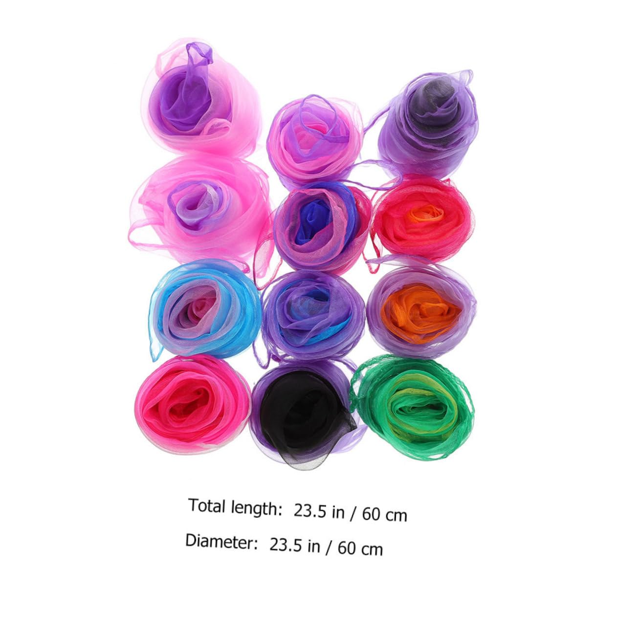 KESYOO 10pcs Colorful Square Scarves for Dance and Juggling Performance Props Ideal for Music Movement and Rhythm Activities for and