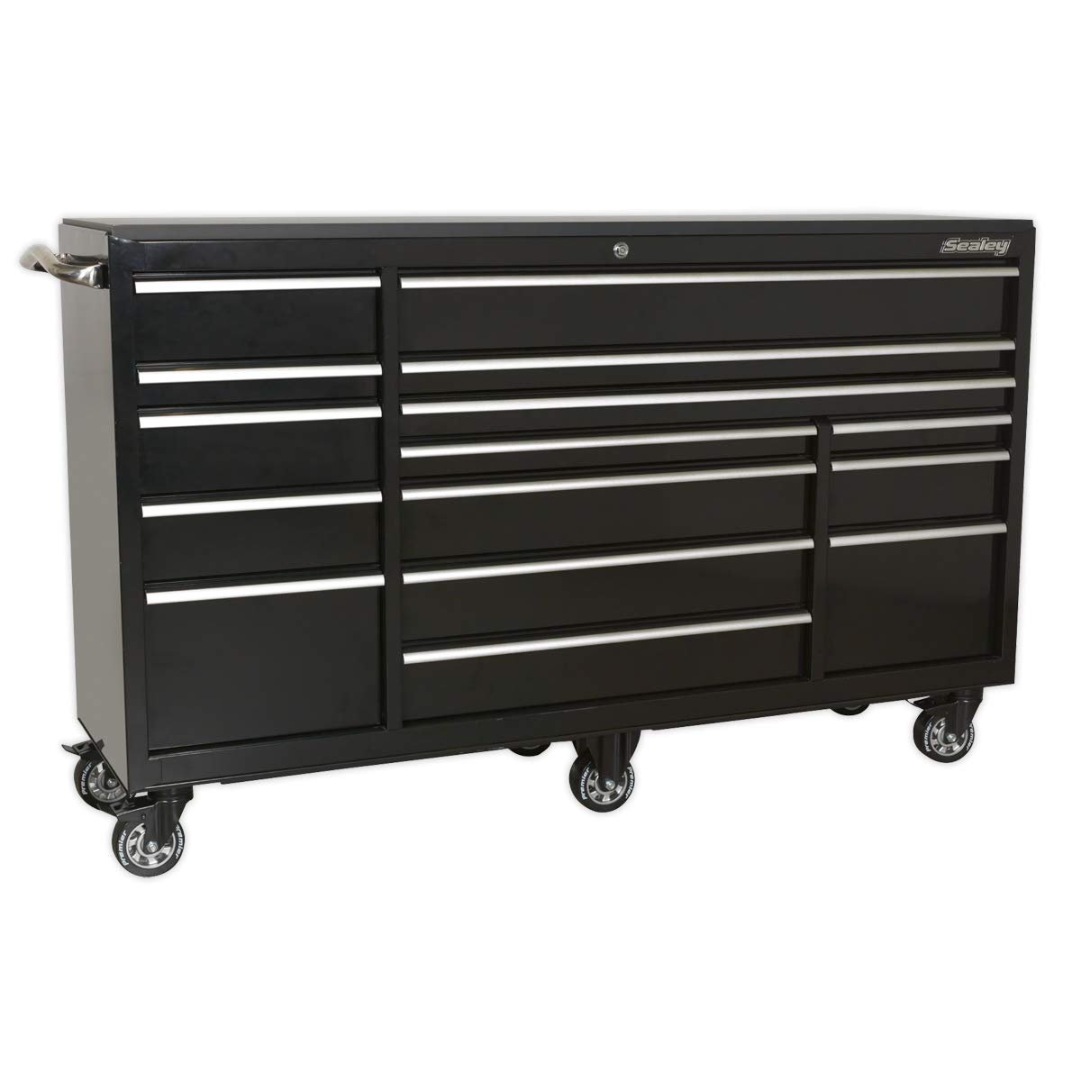 Sealey Rollcab/Tool Chest on Wheels 15 Drawer 1845mm Extra-Wide Heavy-Duty - PTB183015
