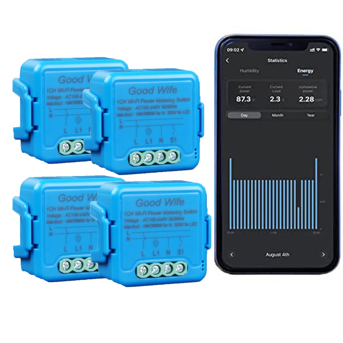 Switch 2 Gang Mini Module De Relais Sans Fil Rf 433 Mhz Tuya-Smart Life Switch 2 Gang Mini Module De Relais Sans Fil Rf 433 Mhz Tuya-Smart Life