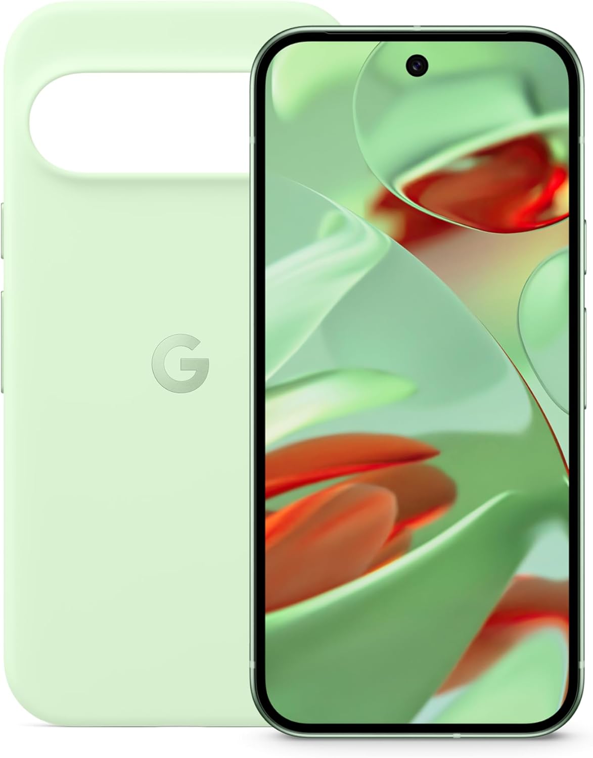 Google Pixel 9 (256GB, WtrGn, EU/UK) + Pixel 9/9 Pro Case, Winter Green