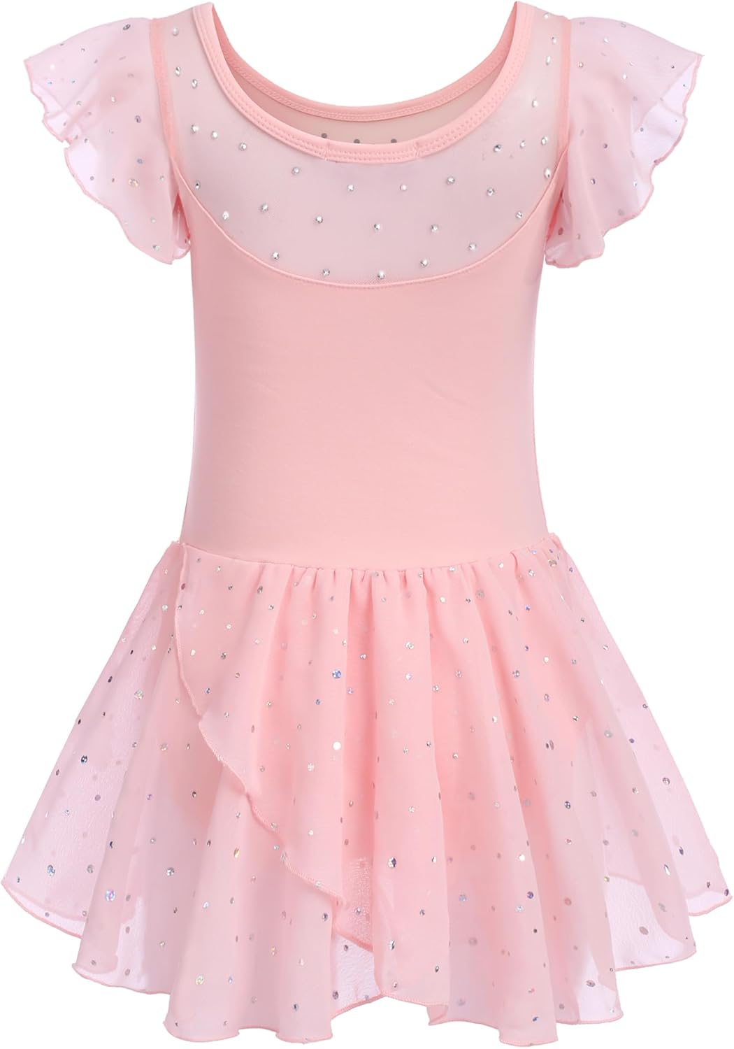 Zaclotre Girls Ballet Leotards Ruffle Sleeve Sparkle Dance Leotard Toddler Ballerina Dress Outfits - Image 4