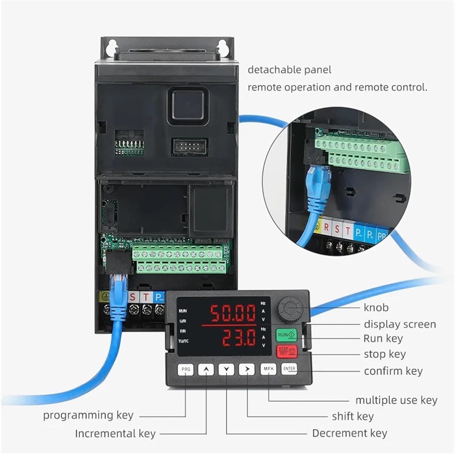 SU830 Series 0.75-45KW DC380-780V to 380V 3-Phase Output Frequency Converter(45KW-60HP)