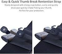 Vista 3 de Acelane Funda de banda para el vientre para transporte oculto para pistola abdominal para hombres y mujeres diestros + zurdos