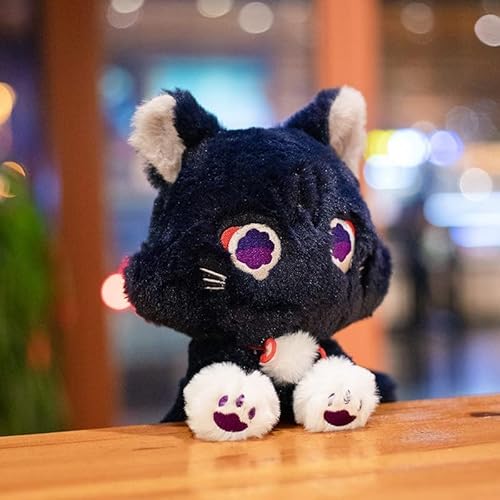 22cm Genshin Impact Katze Plüsch Spielzeug, Wanderer Katze Plüsch gefüllte Tier Plüsch, niedliche Genshin Impact Scaramouche Katze Plüsch Puppe gefülltes Spielzeug, Scara Katze Plüsch Kissen für